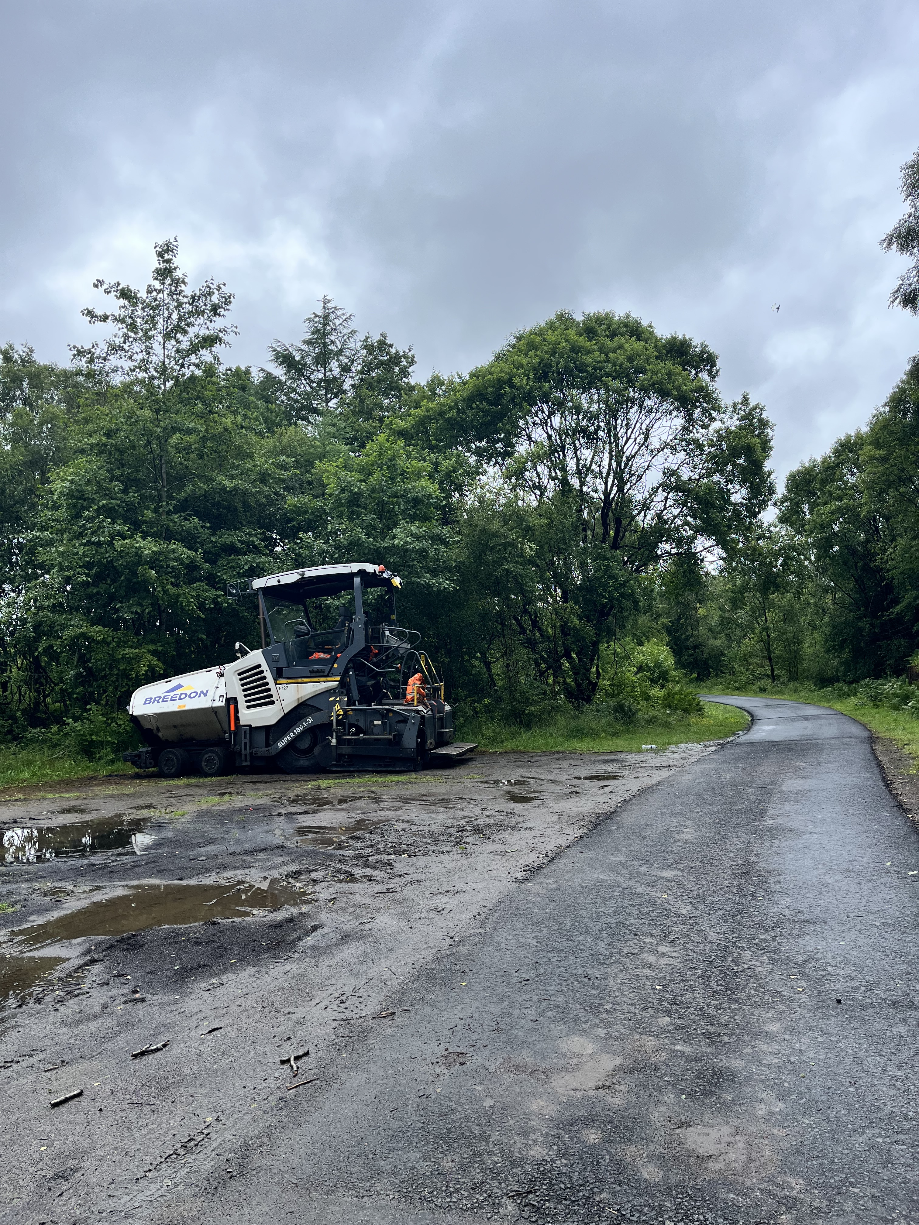 Heavy machinery on the East Highland Way